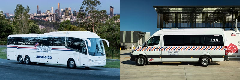 Two buses – one big, one small