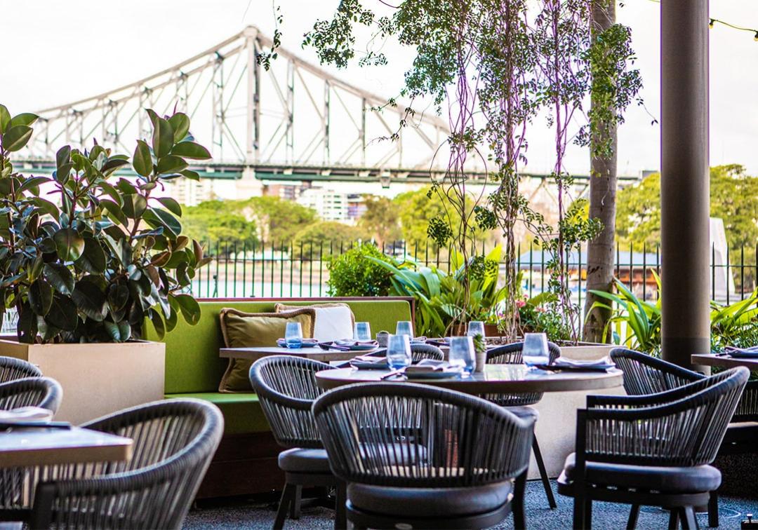 Patina restaurant with a view of the Story Bridge