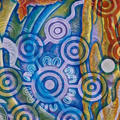 A piece of indigenous artwork specific to the Health Matters event