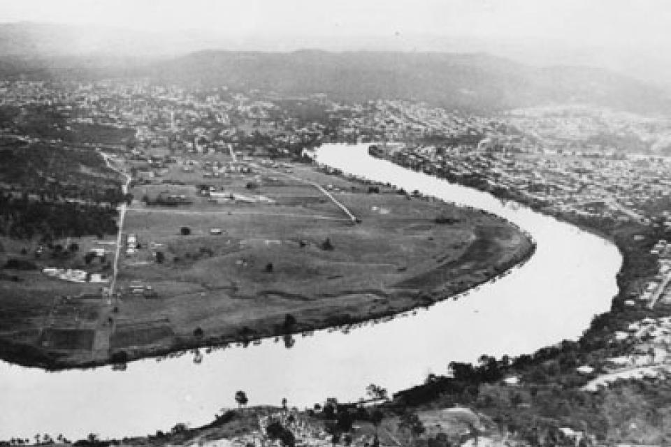 Aerial view of St Lucia campus in 1936