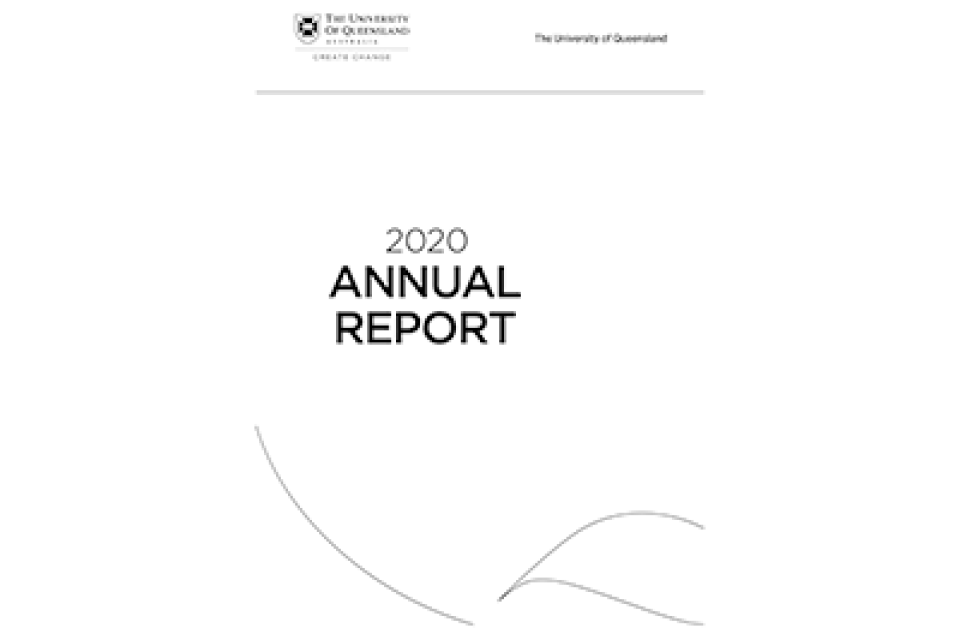 Cover of the 2020 annual report