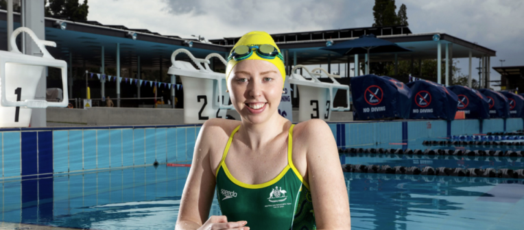 Paralympic athlete Lakeisha Patterson in the UQ pool