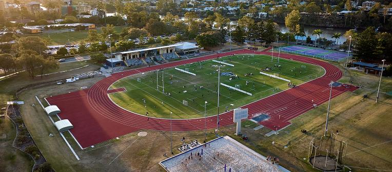 Aerial shot of UQ's Sport and Recreation precinct