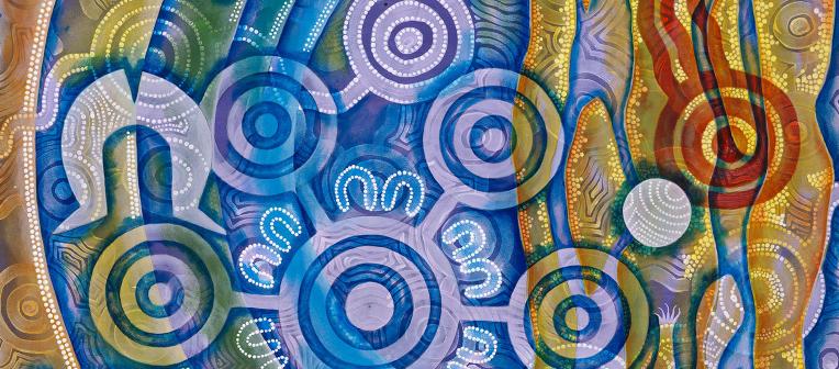 A piece of indigenous artwork specific to the Health Matters event