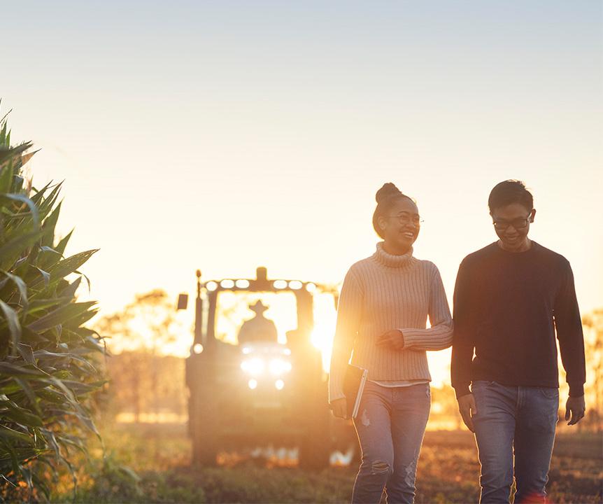 Students in field