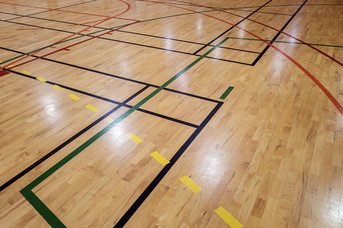 Floor markings at UQ Sport Centre