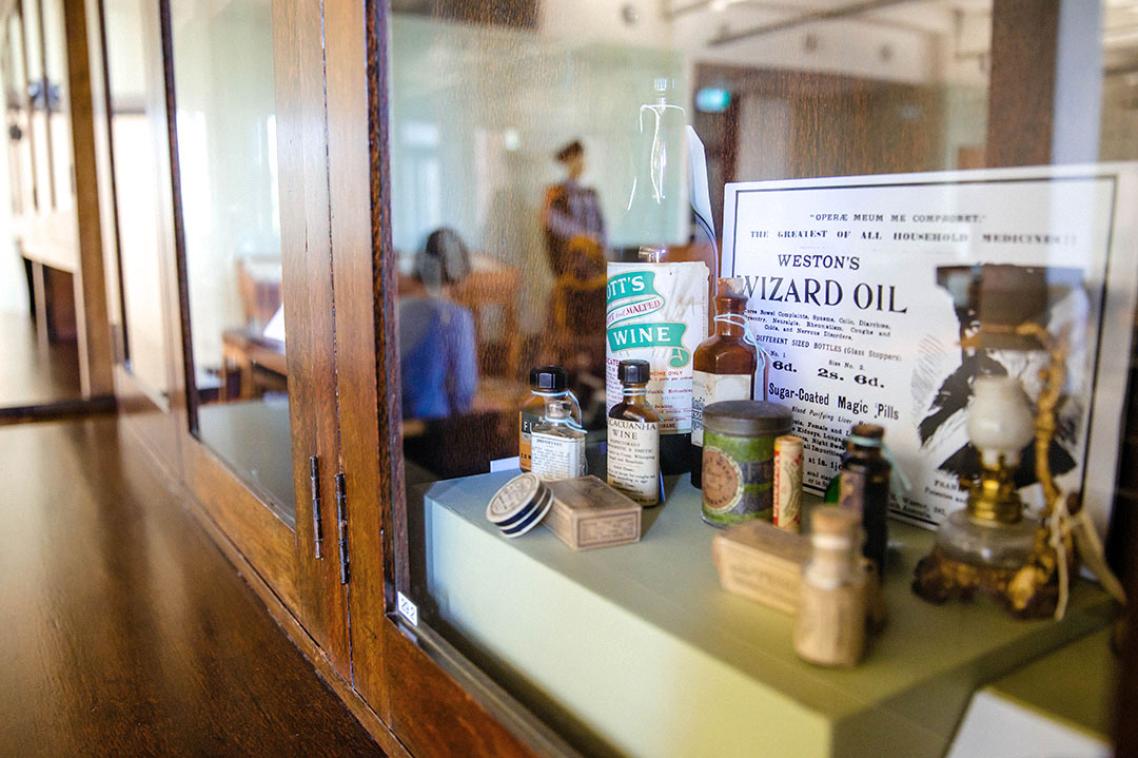 Items on display at the Mayne Medical Building Museum