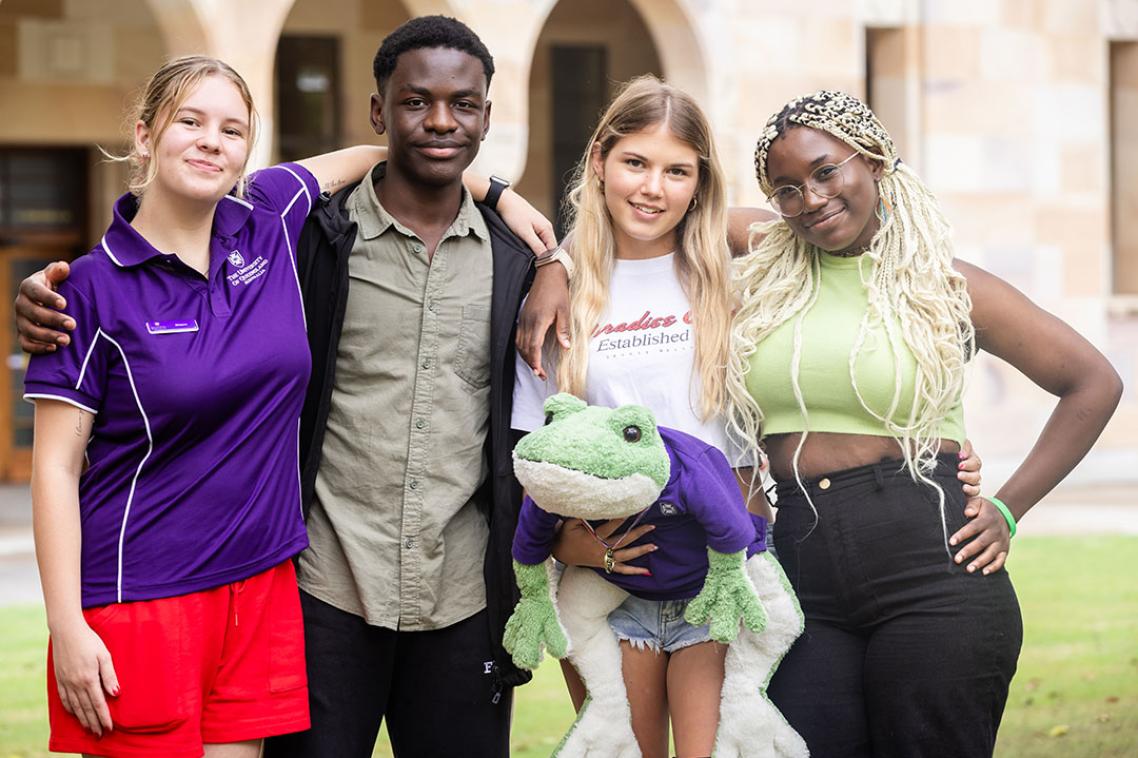 4 yap students in the Great Court