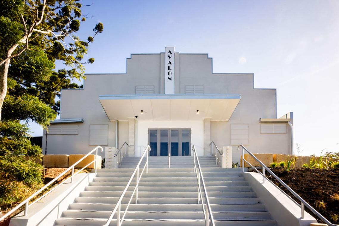 Front entrance of Avalon Theatre