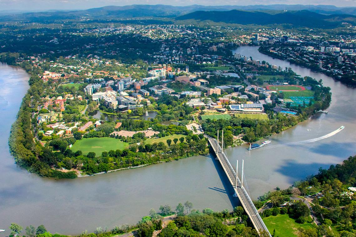 Aerial view of St Lucia campus