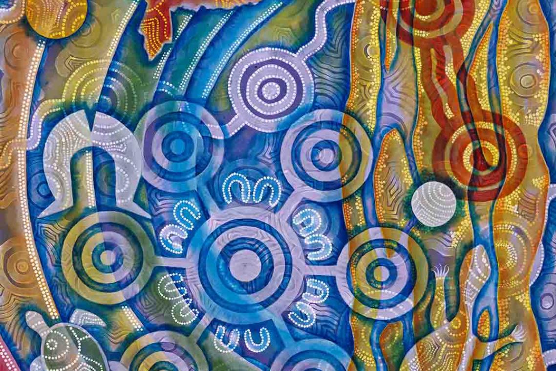 A piece of indigenous artwork specific to the Health Matters event