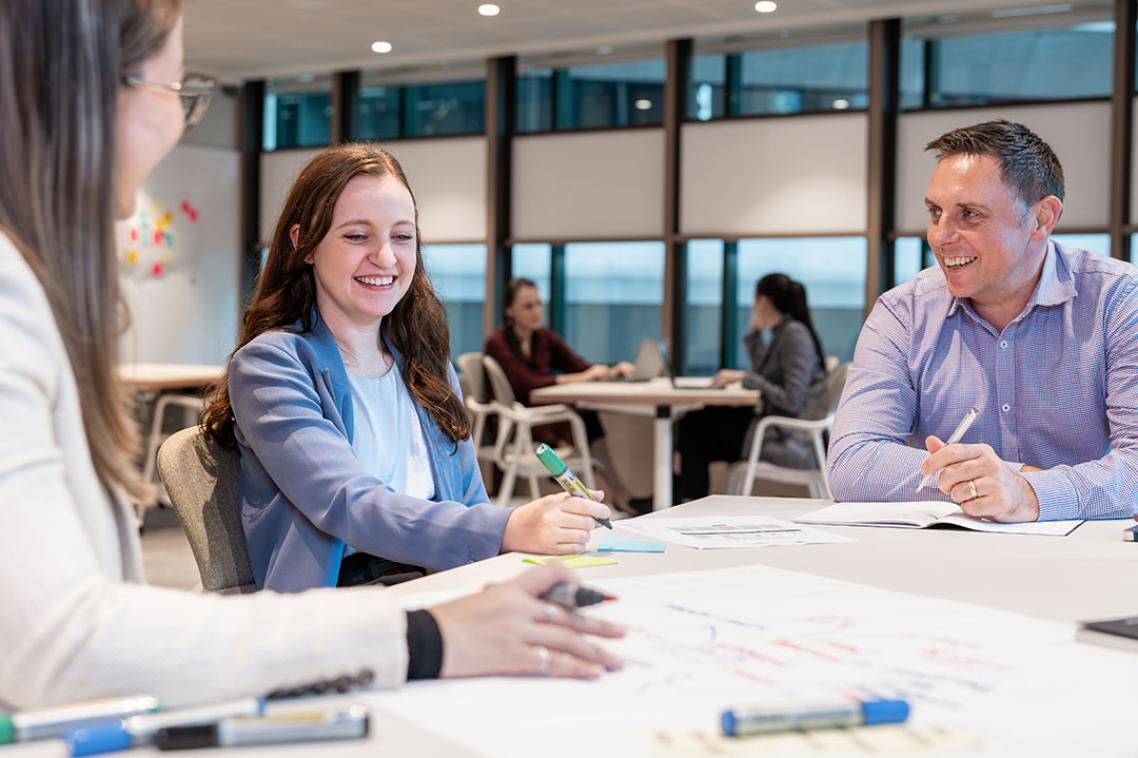 people working together in an Executive Education class at UQ Brisbane city.